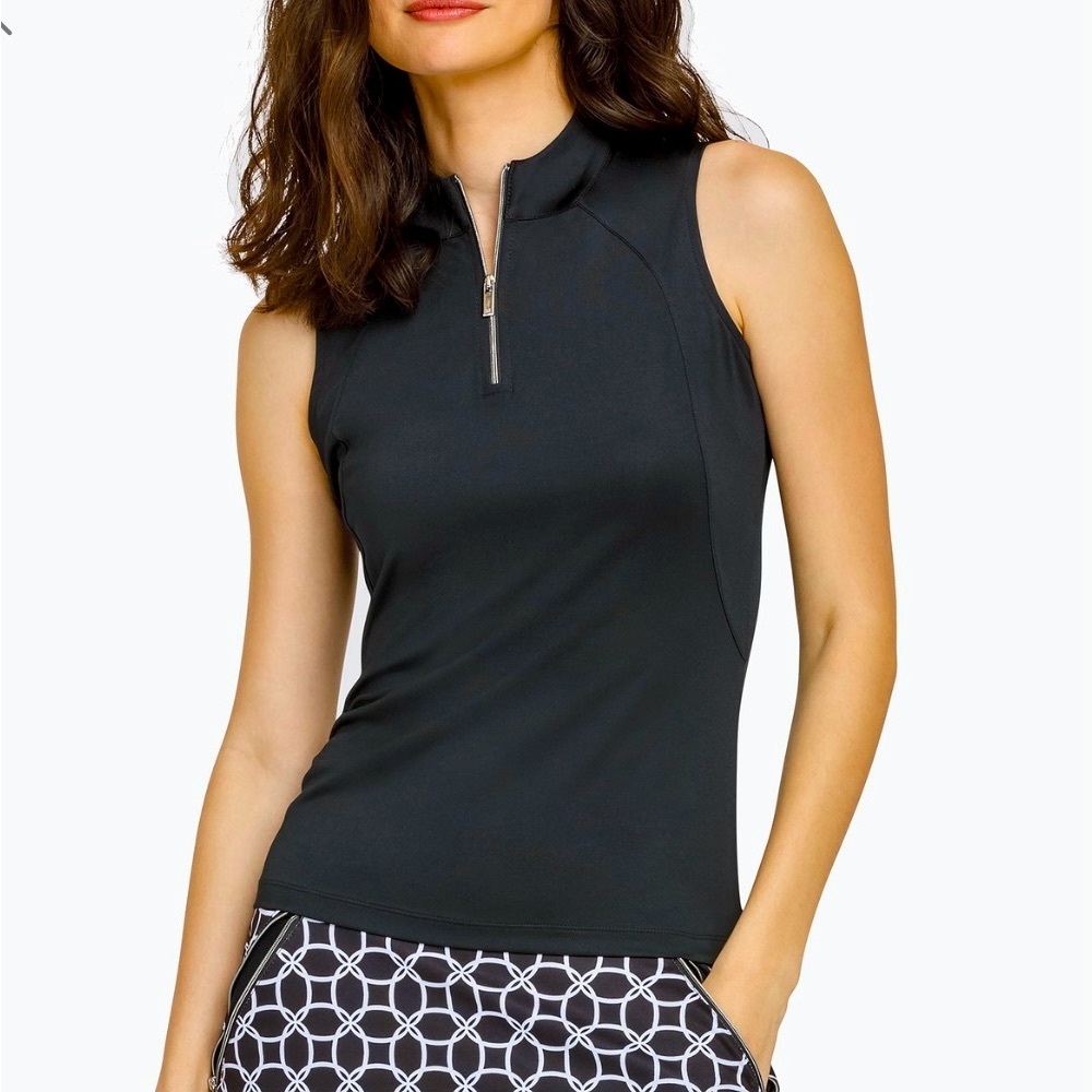 Tail Gem sleeveless mock neck quarter zip golf top. New without tags, never worn